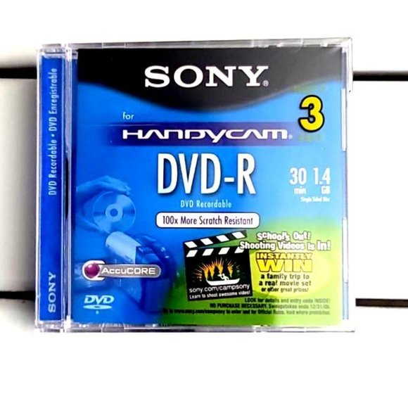 New Sony Handycam 1.4GB DVD-R Single Sided Recordable Disc - Picture 1 of 3